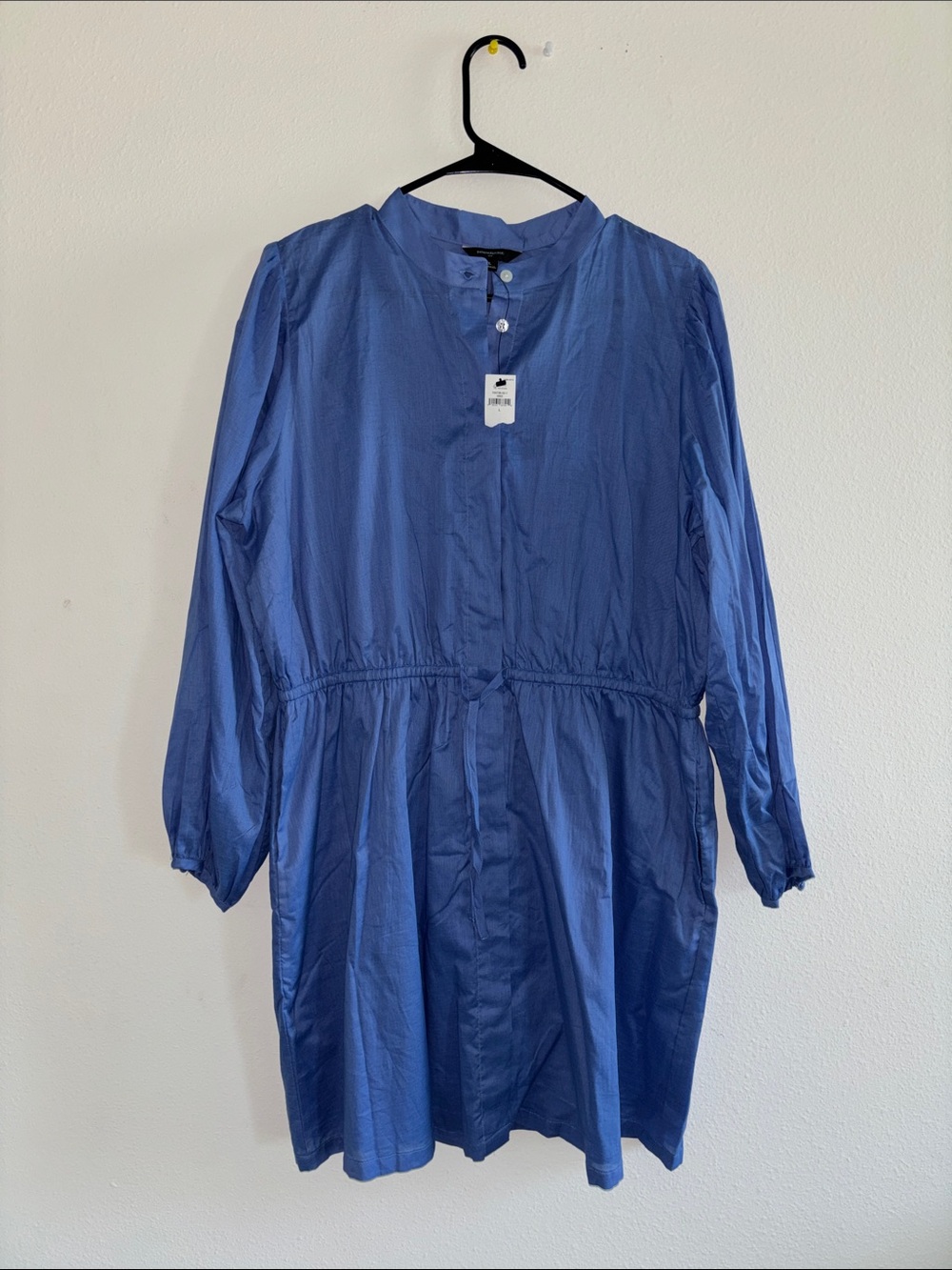 Banana Republic Blue Long Sleeve Shirt Dress